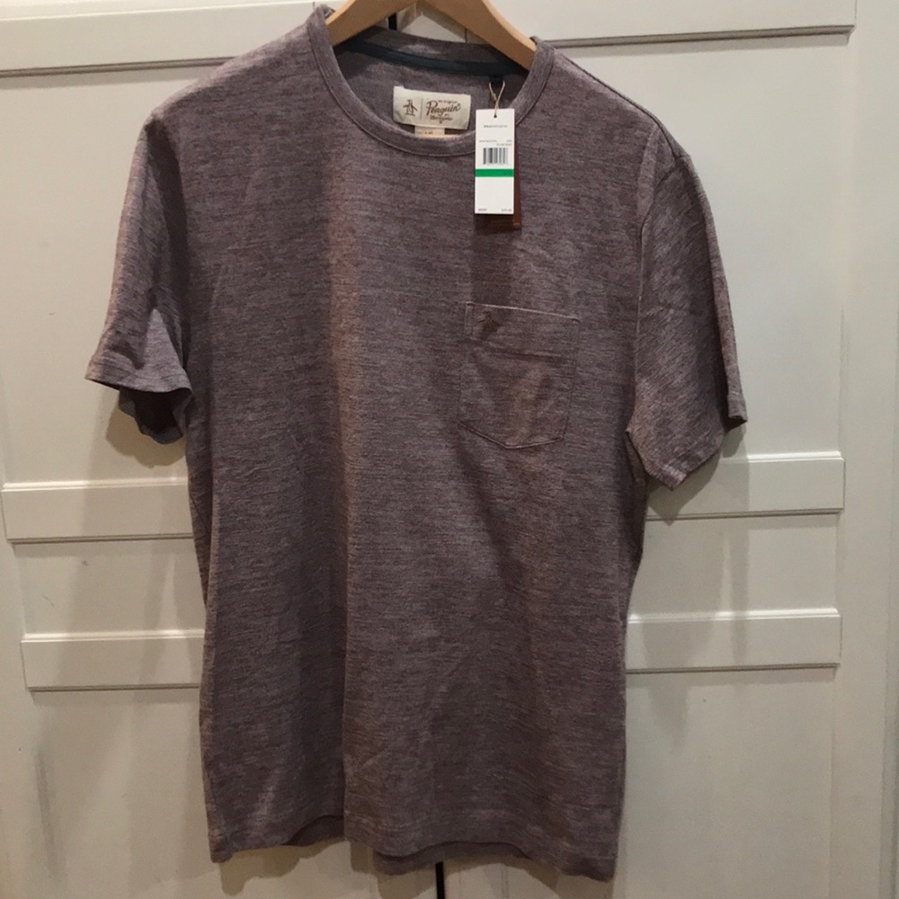 NWT, Original Penguin, T-shirt, Size L, Color Plum Wine